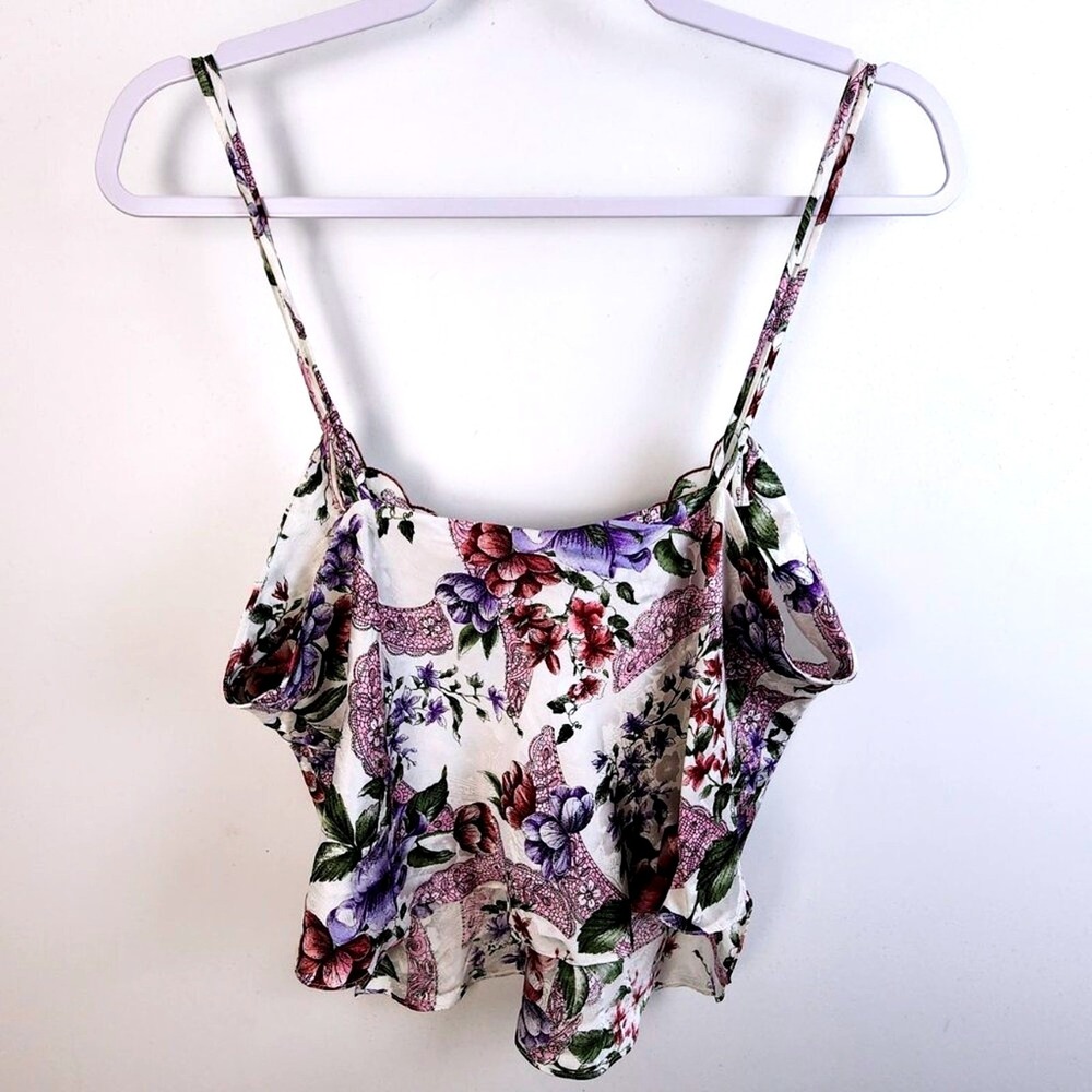 Victoria's Secret Gold Label Floral Lace Trim Cami Tank Top Womens M - Picture 5 of 6